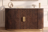 Sideboard GATSBY 120cm mango wood brown marble top white
