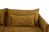 Schlafsofa APARTMENT 215cm 3-Sitzer Samt senfgelb