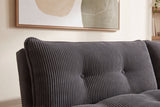 Sofa bed COCOONING 190cm 3-seater cord grey