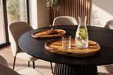 Tablett-Set AMAZONAS 2-tlg. organische Form Sheesham-Holz braun Stone-Finish