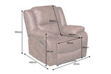 Cinema armchair HOLLYWOOD artificial leather antique brown