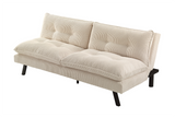 Sofa bed COCOONING 190cm 3-seater cord beige