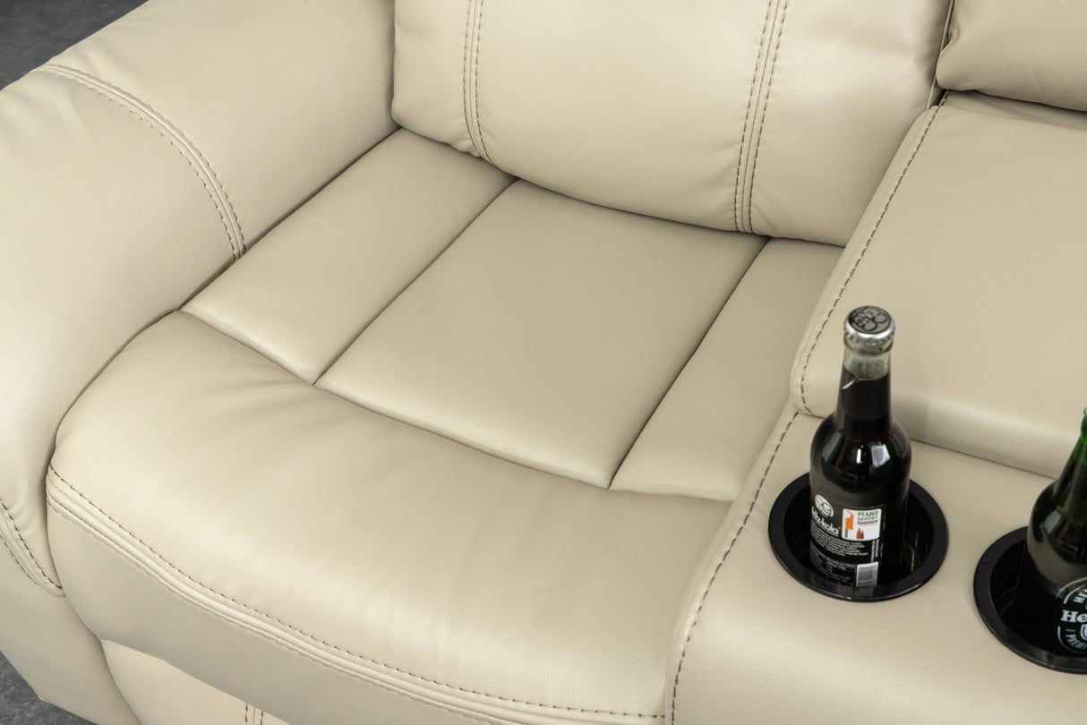 Cinema armchair HOLLYWOD 5-seater artificial leather beige