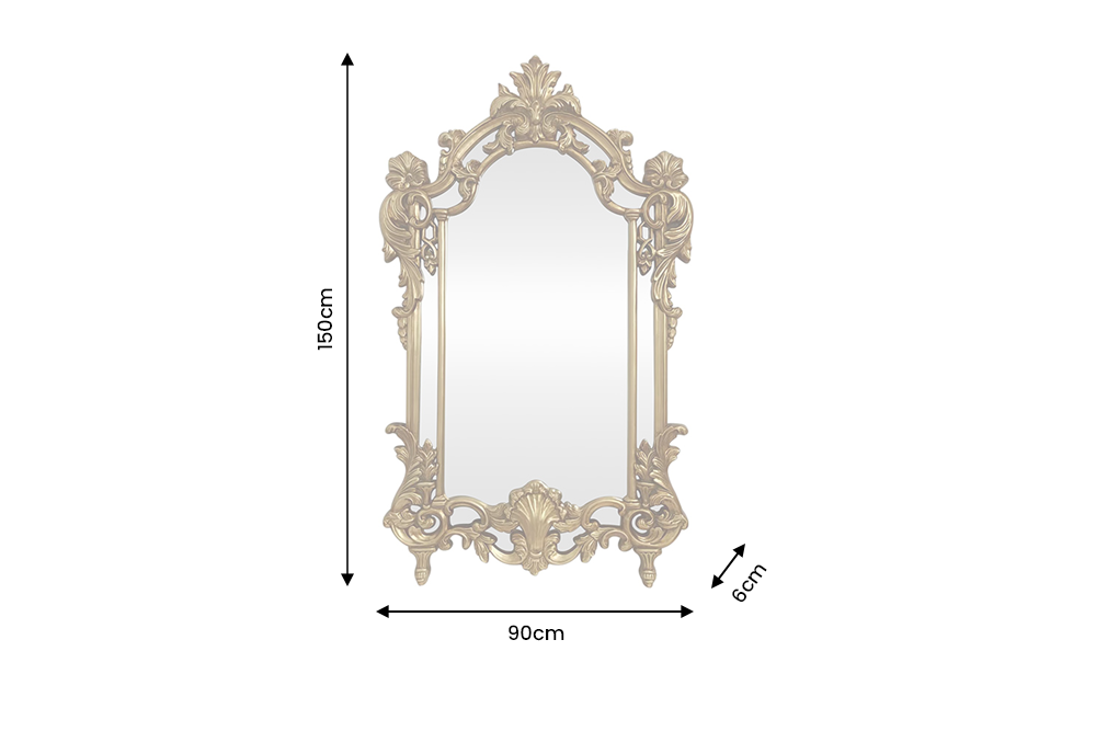 Wall mirror OPULENT 150cm gold