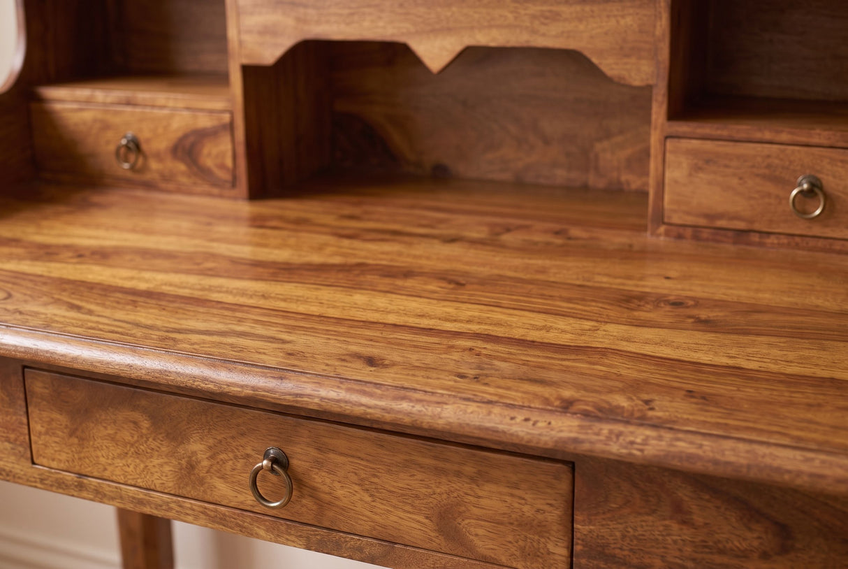 Davenport office desk HEMINGWAY 115cm sheesham wood brown