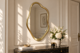 Wall mirror EMBER 100cm frame gold