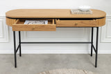 Console ATELIER 120cm natural oak wood look w/ black metal frame