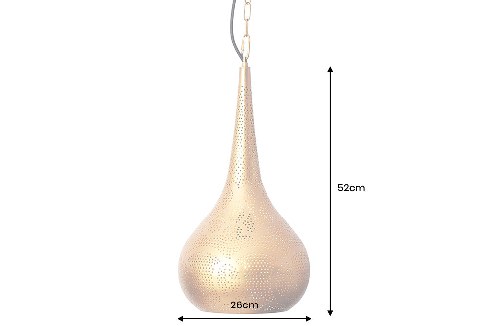 Pendant lamp ORIENT LIVING 50cm iron w/ gold decor