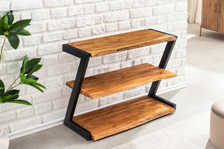 Schuhregal MAMMUT 75cm Akazienholz braun honigfarben lackiert