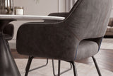Chair MUSTANG with armrests microfibre antique grey