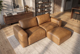 Sofa BIG GEORGE 245cm 3-seater leather cognac