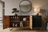 Sideboard SCORPION 140cm 3D mango schwarz