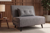 Sleeping chair SMART MULTIFUNCTION 100cm velvet grey