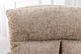 Swivel chair BIG GEORGE 360° with armrests textured fabric champagne greige