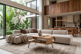 Coffee table ORGANIC LIVING 100cm w/ hairpin legs mango wood natural