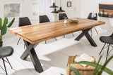 Dining table IRON CRAFT 240cm X-legs mango wood natural