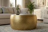 Couchtisch ORIENT II 60cm mit Hammerschlageffekt gold