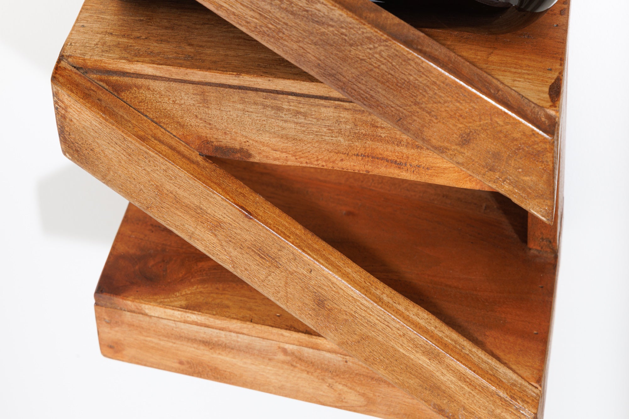 Wine rack MAKASSAR 80cm for 5 bottles recycled wood – Invicta Interior