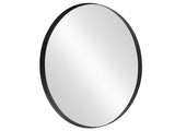 Wall mirror PORTRAIT 75cm round aluminium black