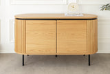 Sideboard ATELIER 120cm in natürlicher Eichenholzoptik mit schwarzen Beinen