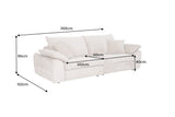 Sofa SOHO 260cm 4-seater chenille beige