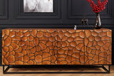 Sideboard VULCANO 177cm 3D Mosaik Mangoholz braun