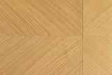 Esstisch GRANDEZZA 180-270cm ausziehbar in naturfarbener Eichenholzoptik mit schwarzem Metallgestell