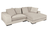 Corner sofa BABYLON 270cm XXL w/ ottoman cord beige
