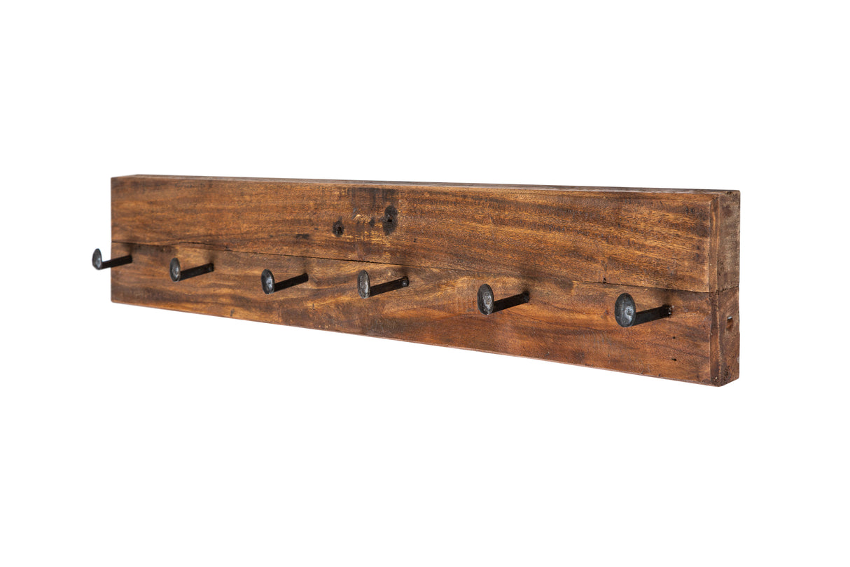 Wandgarderobe HEMINGWAY 90cm recyceltes Massivholz