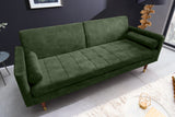 Sofa bed COUTURE 200cm micro velour green