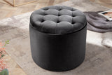 Hocker MODERN BAROCK STORAGE 50cm samtgrau