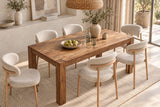 Esstisch MAKASSAR 160cm Sheesham Holz braun stone finish