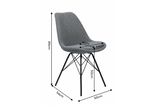 Chair SCANDINAVIA MEISTERSTÜCK  textured fabric grey