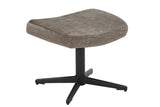 Stool VOGUE 45cm rotatable velvet taupe w/ black metal frame