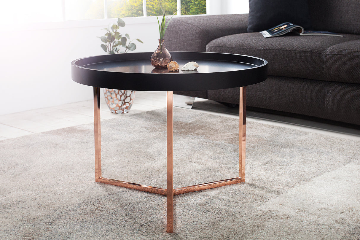 Couchtisch MODULAR 60cm schwarz kupfer 