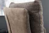 Swivel chair BIG GEORGE w/ armrests flat woven fabric microfibre taupe rotatable