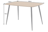 Dining table APARTMENT 120cm natural wild oak wood look w/ black metal frame