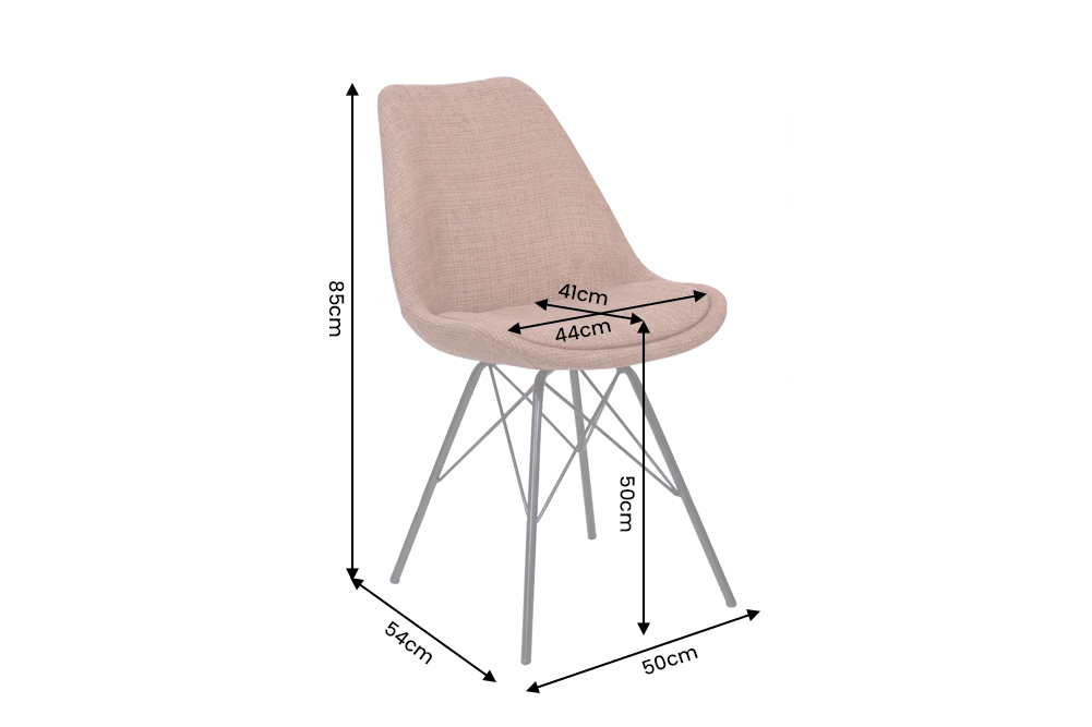 Chair SCANDINAVIA MEISTERSTÜCK textured fabric brown