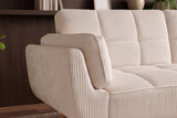 Sofa bed BOUTIQUE 215cm 3-seater cord beige