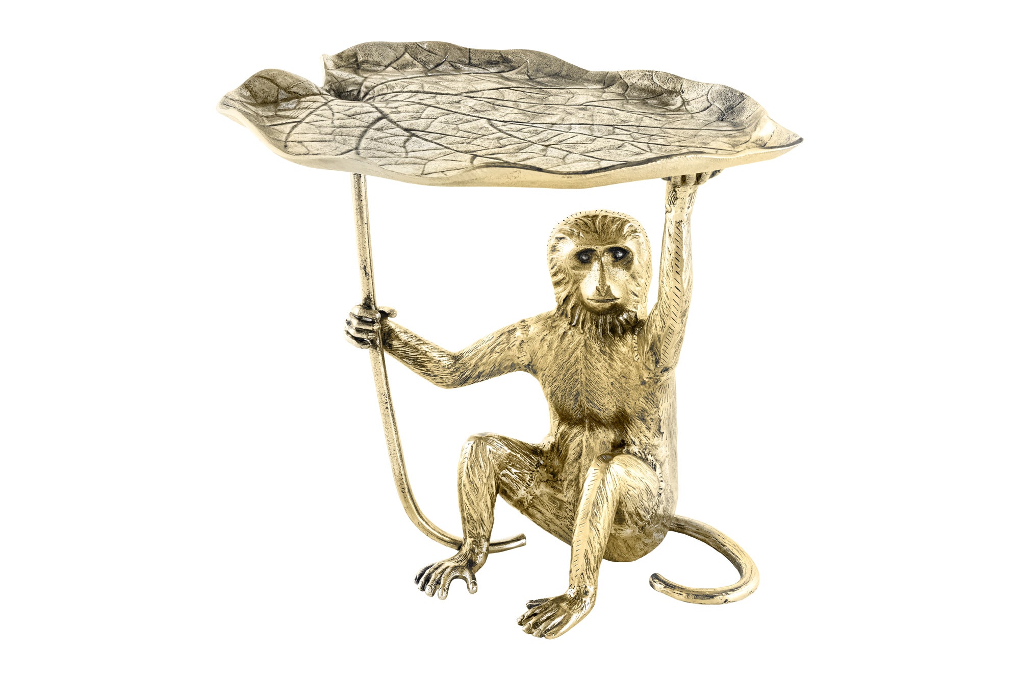 Living - Masă laterală WILDLIFE MONKEY 55cm auriu antic