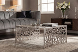Couchtisch ABSTRACT 60cm silber Aluminium
