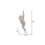 Pendant lamp MONKEY 55cm handmade monkey sculpture gold