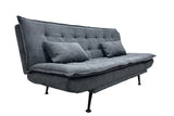 Sofa bed JAZZ 195cm 3-seater textured fabric grey