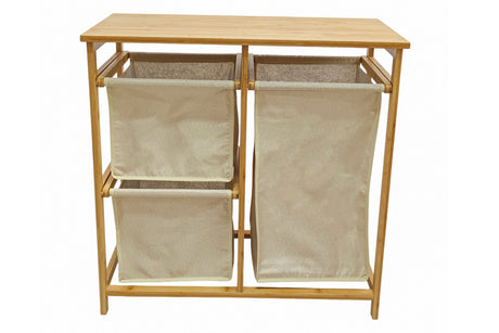 Laundry basket LAGOON SPA 70cm bamboo natural beige