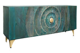 Sideboard GOLDEN SUNSET 180cm 3D turquoise