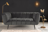 Sofa NOBLESSE 165cm 2-seater velvet grey