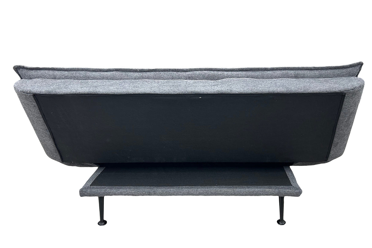 Sofa bed JAZZ 195cm 3-seater textured fabric grey