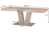 Esstisch RANCHO 160-200cm ausziehbar Kiefernholz natur schwarz