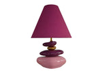 Tischleuchte STONES OF ECSTASY 60cm m/ verstellbarem Lampenschirm rotgold