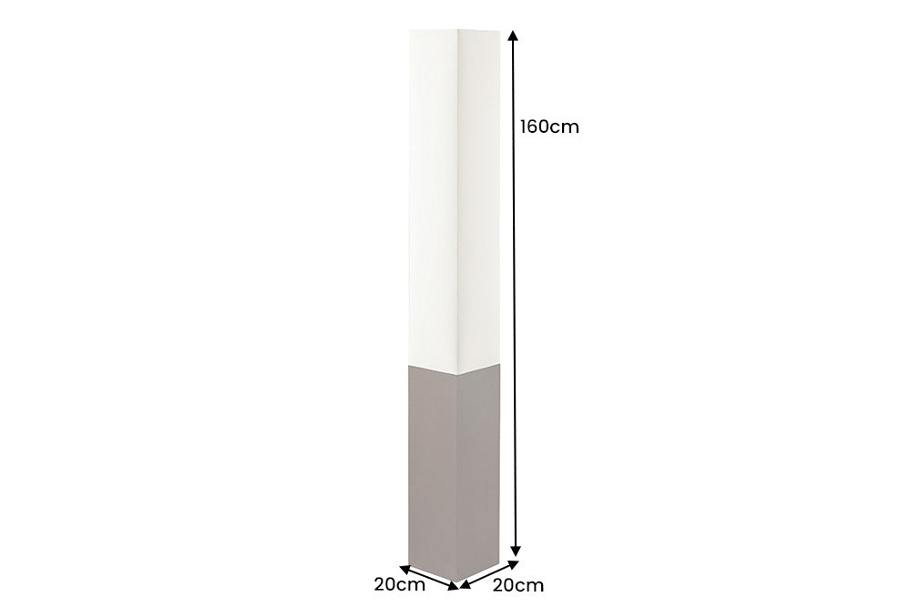 Floor lamp PARIS CLASSIC 160cm brown w/ white lampshade